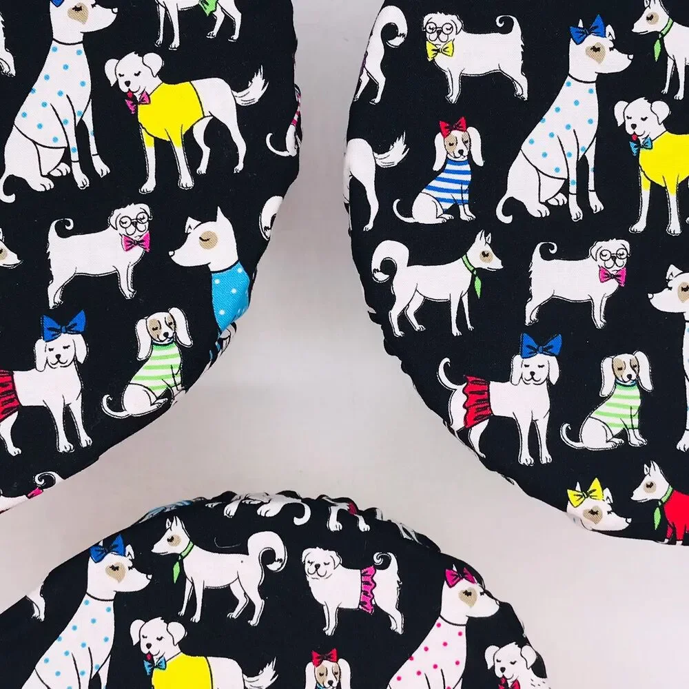 Cotton Bowl Cover For Sourdough, 3 Size Set, Reusable Washable Delightful Dogs